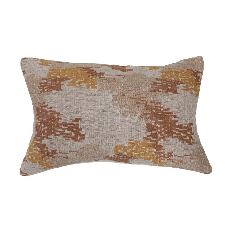 A. maRiE Cotton Blend Jacquard Lumbar Pillow