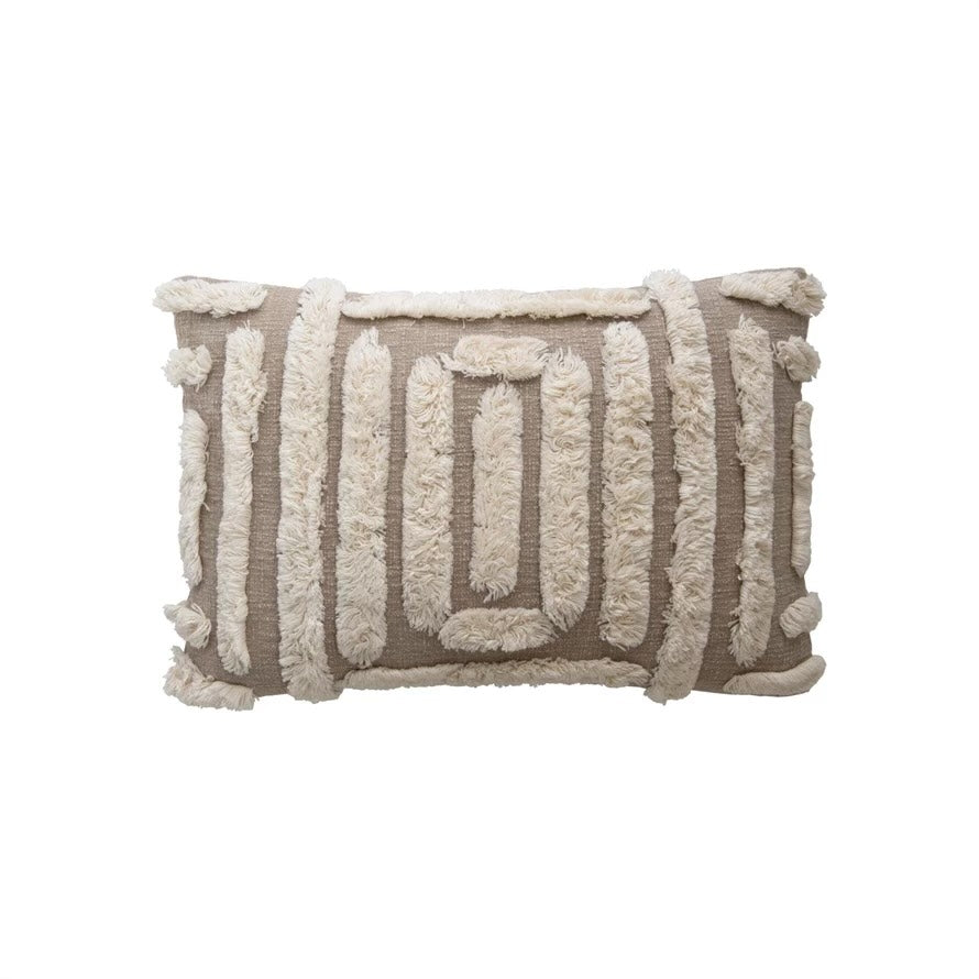 A. maRiE Woven Cotton Lumbar Pillow