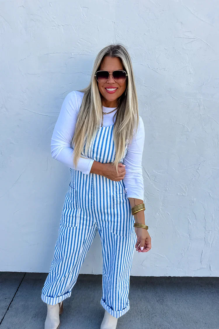 *** pre order blue stripe britte romper [ ETA IS END OF APRIL ]